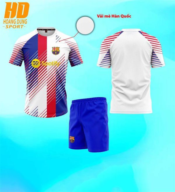 Áo Bóng Đá Câu Lạc Bộ Barca Trắng Fantasy 2023-2024