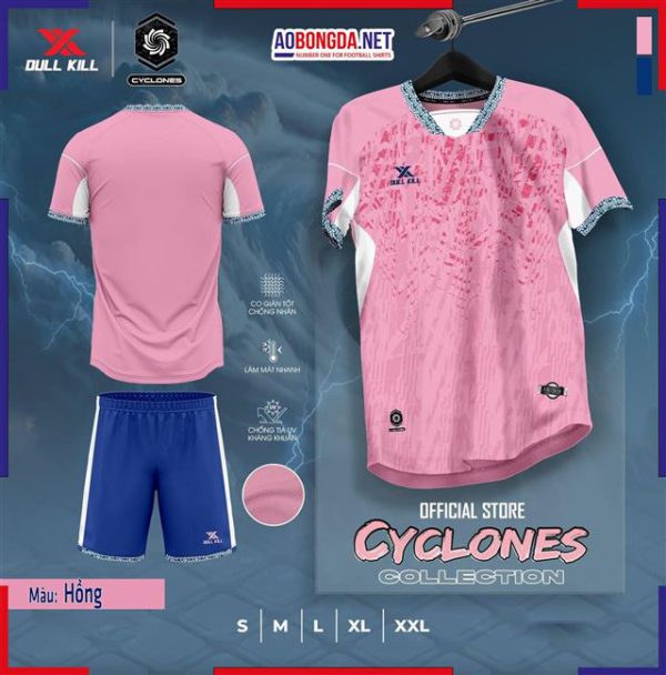 Áo Bóng Đá Không Logo Dullkill Cyclones Màu Hồng