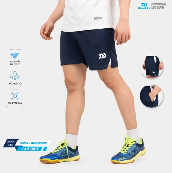 Quần Cầu Lông Bulbal BQM2401 Nam Xanh Đen