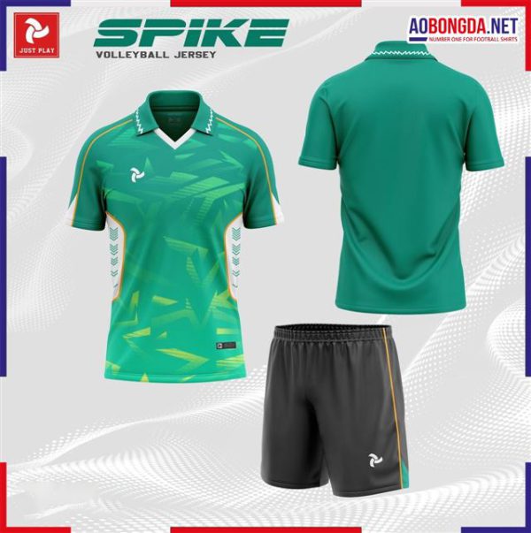 Áo Bóng Chuyền Justplay Spike Xanh Lý Nữ