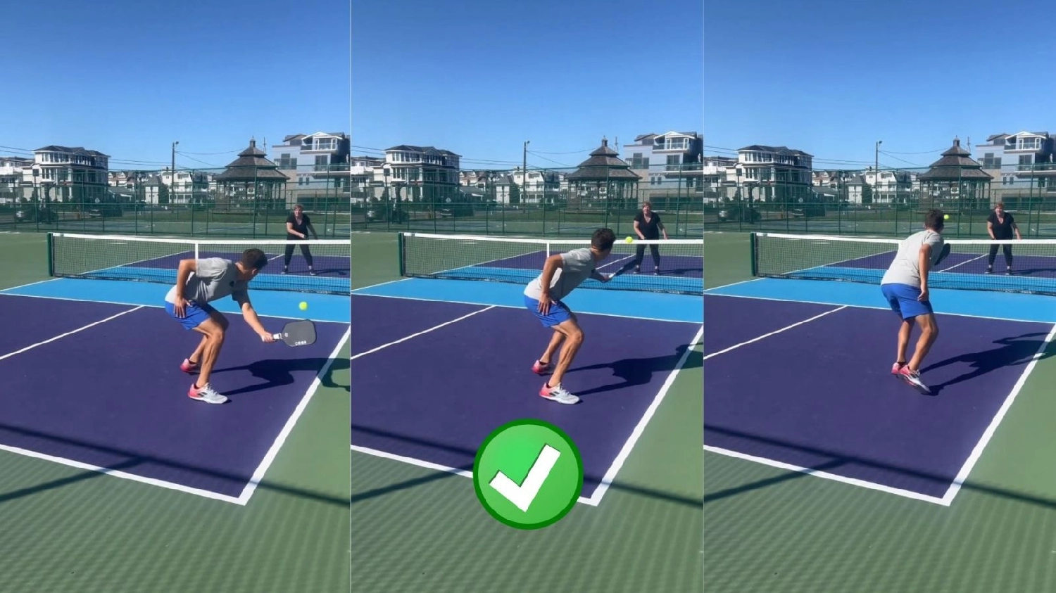 Hướng dẫn cách xử lý những quả bóng rơi sát đường biên dọc trong Pickleball