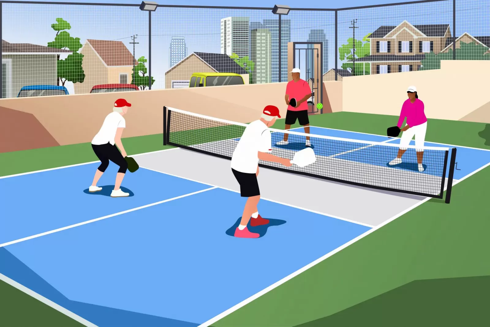 Lợi ích của việc xử lý những quả bóng rơi sát đường biên dọc trong Pickleball