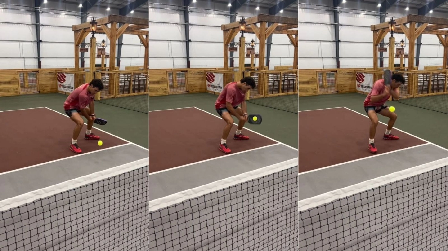 Kỹ thuật Dink Pickleball Backhand bằng 2 tay