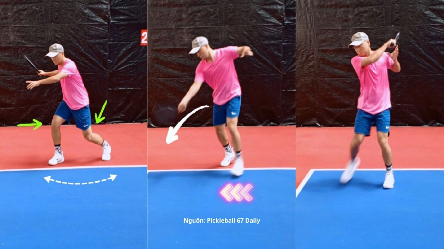 Kỹ thuật đỡ giao bóng Forehand Pickleball