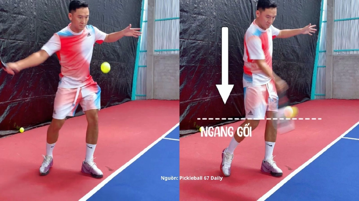 Kỹ thuật giao bóng Pickleball Slice (Backspin)