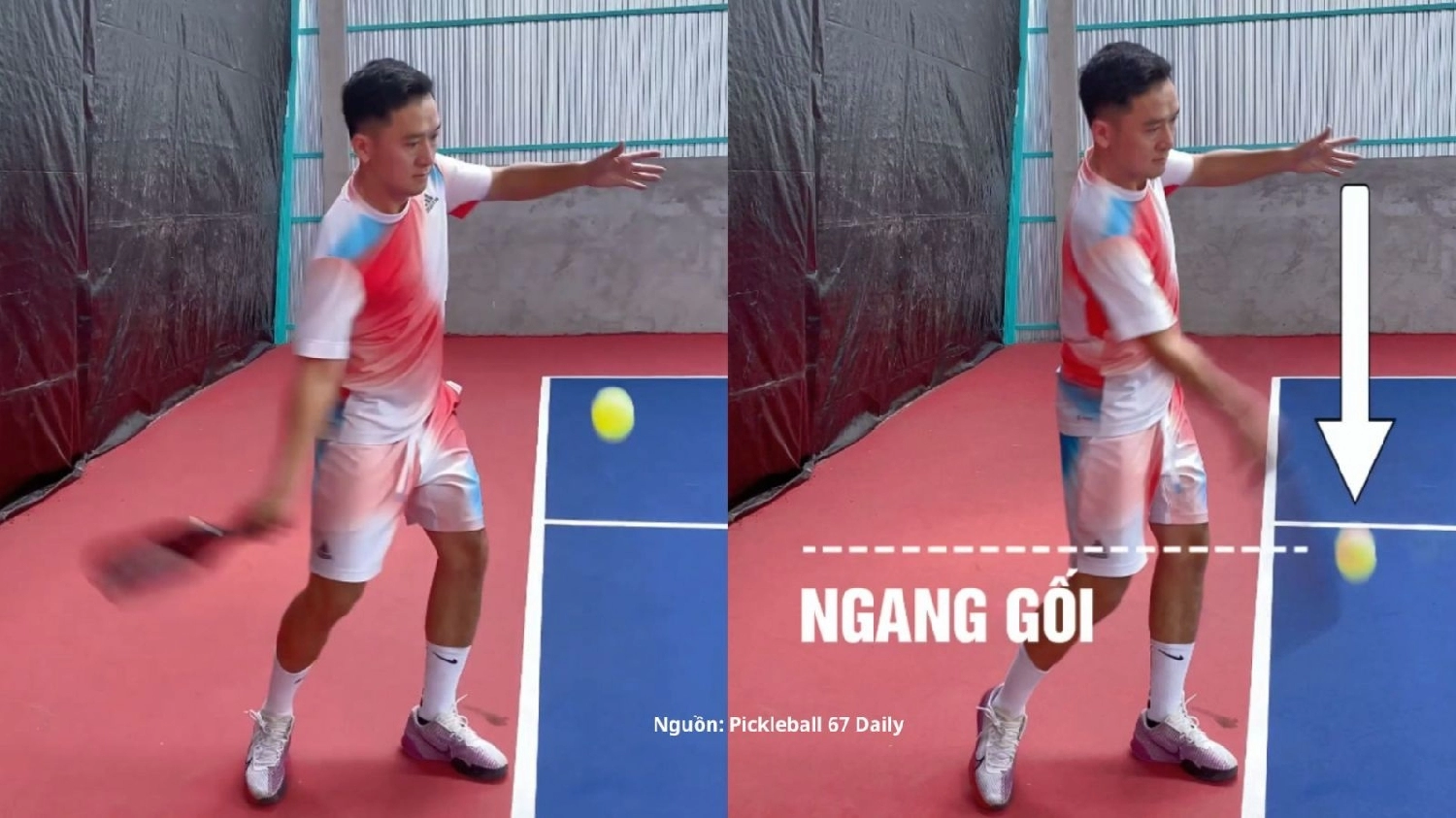 Kỹ thuật giao bóng Pickleball Topspin