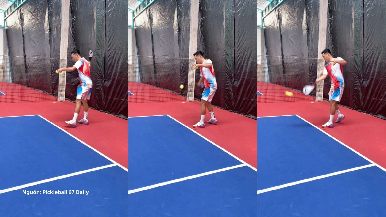 Kỹ thuật giao bóng Pickleball Slice (Backspin)